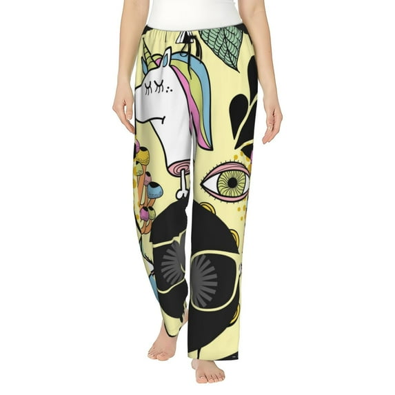 Disketp Black Head African Woman Print Women'S Comfy Pajama Pants Casual Drawstring Palazzo Lounge Wide Leg Pants