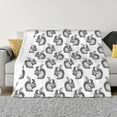 thumbnail image 1 of Disketp Black Squirrel Flannel Blankets - Thick and Warm Blanket for Winter, Soft Fuzzy Plush King Blanket for All Seasons60"x50", 1 of 6