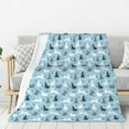 thumbnail image 1 of Disketp Black White Gray Rabbit Cozy Flannel Fleece Throw Blanket: Has a velvety texture for All Seasons - Perfect for Women, Men, & Kids"80"x60", 1 of 6