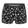 thumbnail image 1 of Disketp Black White Leaves Men's Boxer Briefs,Soft and Breathable Cotton Underwear with ComfortFlex Waistband, 1 of 7