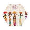thumbnail image 1 of Disketp Black Woman In Ethnic Dress Funny Coasters,6 Pcs Leather Coasters With Holder, Perfect Housewarming Hostess Gifts,Protect Furniture From Water Marks Scratch And Damage, 1 of 9