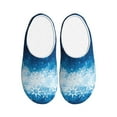 thumbnail image 1 of Disketp Blue Glitter Sparkles Women's Men's Slippers Plush Slip-On House Slipper for Winter Indoor Soft Cushion Non-slip Fluffy Slides Slippers-8, 1 of 7