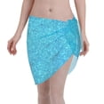 thumbnail image 1 of Disketp Blue Glitter Women Swimsuit Cover Up Short Chiffon Summer Beach Sarong Bikini Wrap Skirt Bathing Suit, 1 of 7