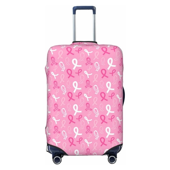Disketp Breast Cancer Awareness (3) Elastic Travel Luggage Cover Travel Suitcase Protective Cover For Trunk Case Apply To 18''-32'' Suitcase Cover-X-Large