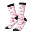 thumbnail image 1 of Disketp Breast Cancer Pink Ribbons Awareness (2) Unisex Crew Socks Lightweight Breathable Ventilation Ankle Socks, Mid-calf socks for Daily, 1 of 6