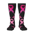 thumbnail image 1 of Disketp Breast Cancer Print Unisex Contrast Color Stockings Lightweight Breathable Ventilation Ankle Contrast Color Stockings, Contrast Color Stockings for Daily, 1 of 6