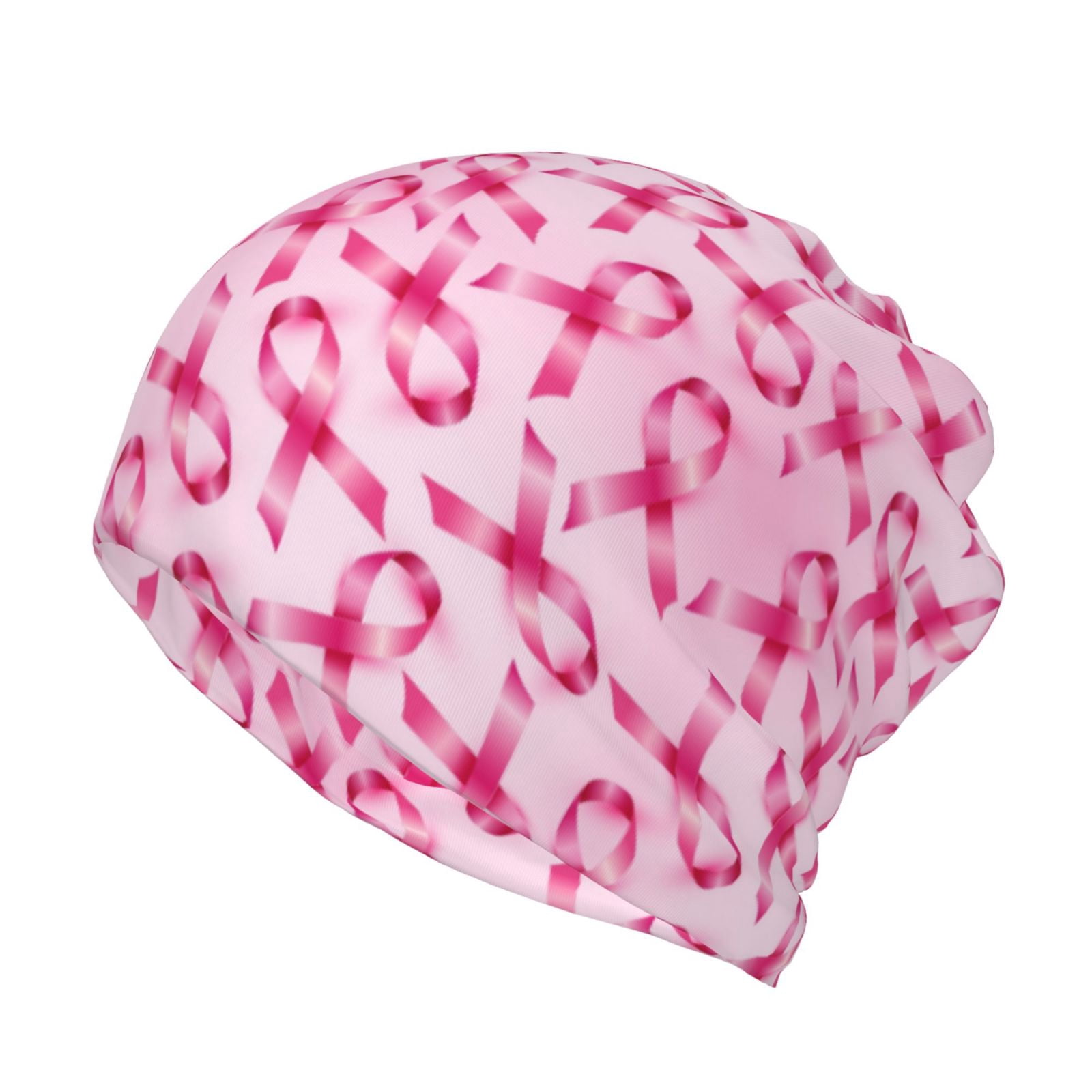 Awyjcas Breast Cancer Awareness Knit Beanie - Warm Winter Hat For Adults & Kids, Soft Cotton, Ribbed Design - View #2