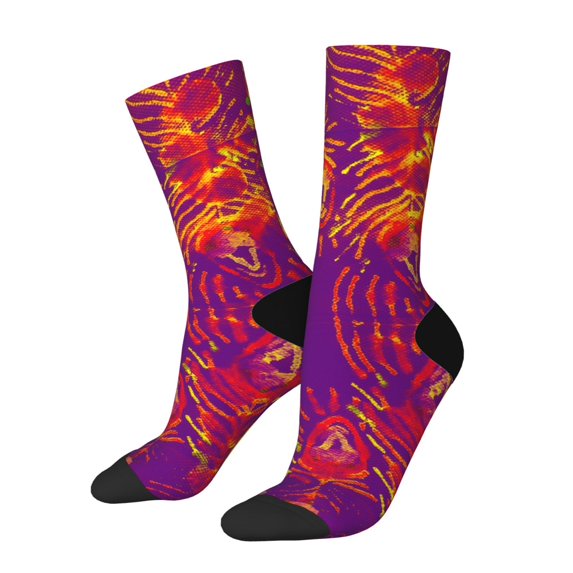 Disketp Bright Textured Animal Unisex Crew Socks Lightweight Breathable Ventilation Ankle Socks, Mid-calf socks for Daily