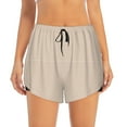 thumbnail image 1 of Disketp Brown Gingham Print Women's Shorts Workout Shorts for Athletic Gym Running Shorts with Phone Pockets XX-Large, 1 of 8