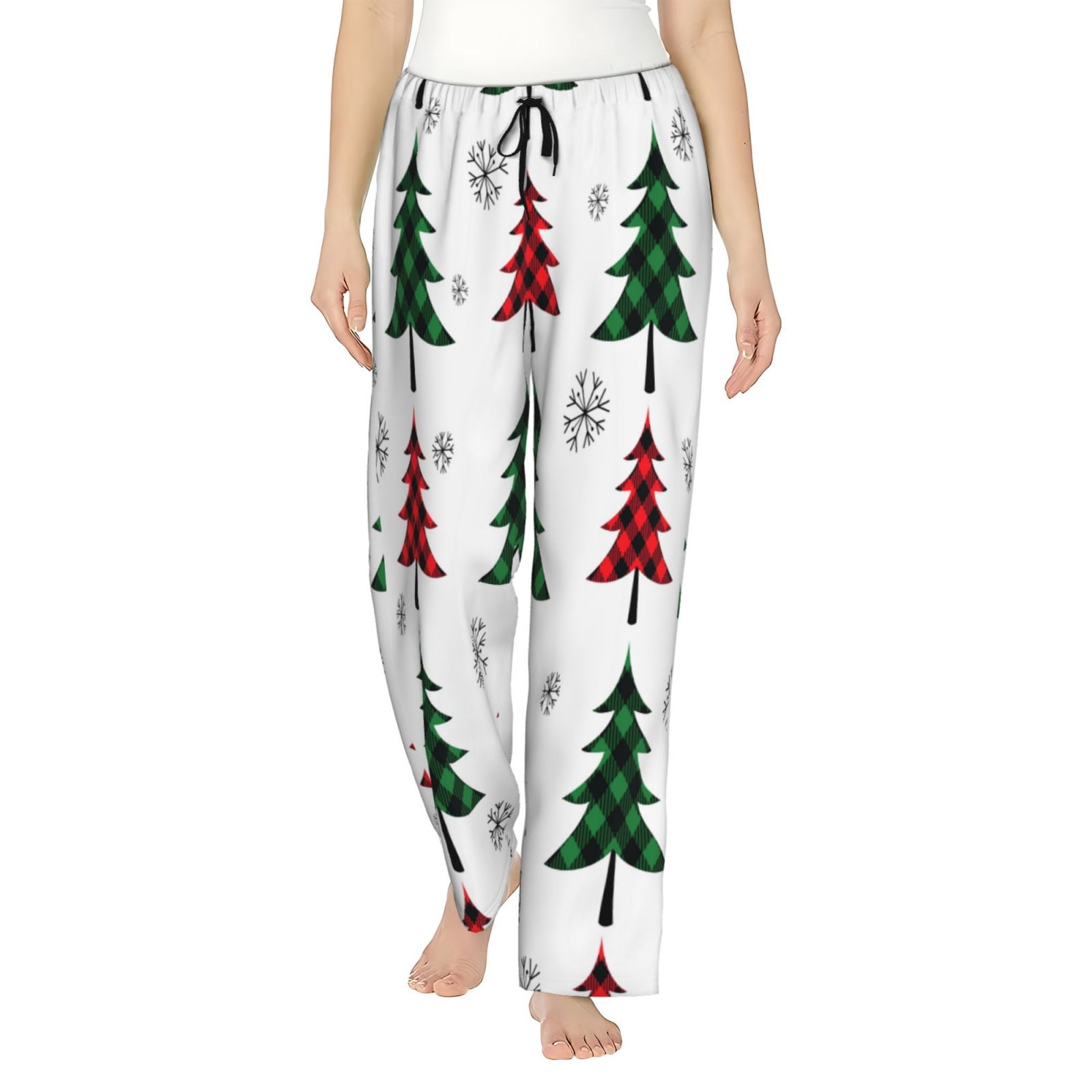 Women’s Christmas Stripe Pajama Pants – Lightweight Relaxed Fit with Drawstring Waist