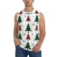 thumbnail image 1 of Disketp Buffalo Plaid Christmas Trees Sleeveless Tshirts For Men, Muscle Shirts For Men Dry Fit Tank Top-Small, 1 of 8