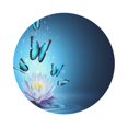 thumbnail image 1 of Disketp Butterflies And Waterlily In Water Funny Coasters,6 Pcs Leather Coasters With Holder, Perfect Housewarming Hostess Gifts,Protect Furniture From Water Marks Scratch And Damage, 1 of 9
