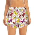 thumbnail image 1 of Disketp Butterflies and Vintage Print Women's Shorts Workout Shorts for Athletic Gym Running Shorts with Phone Pockets X-Large, 1 of 8