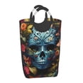 thumbnail image 1 of Disketp Butterfly Flower Skull A Square Laundry Bag Large Collapsible Dirty Clothes Bags With Handles Waterproof Essentials Storage For College Dorm, Family, 1 of 5