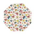thumbnail image 1 of Disketp Butterfly Flowers Funny Coasters,6 Pcs Leather Coasters with Holder, Perfect Housewarming Hostess Gifts,Protect Furniture from Water Marks Scratch and Damage, 1 of 5