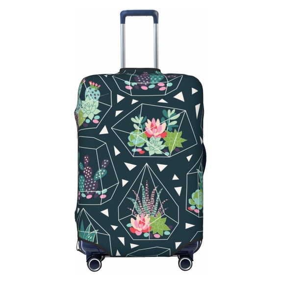 Disketp Cactus 2 Elastic Travel Luggage Cover Travel Suitcase Protective Cover For Trunk Case Apply To 18''-32'' Suitcase Cover (Luggage not included)-X-Large