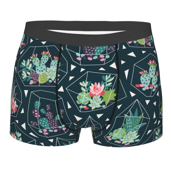 Disketp Cactus 2 Men'S Boxer Briefs,Soft And Breathable Cotton Underwear With Comfortflex Waistband