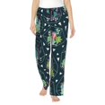thumbnail image 1 of Disketp Cactus 2 Print Women'S Comfy Pajama Pants Casual Drawstring Palazzo Lounge Wide Leg Pants, 1 of 9