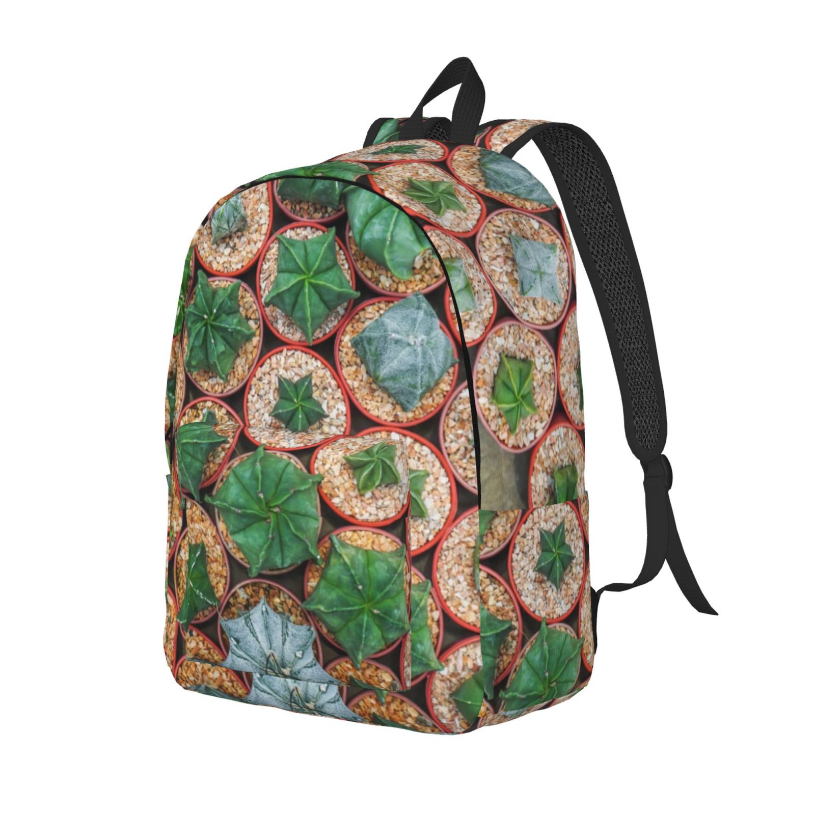 Cactus Rucksack Disketp Cactus 4 Canvas Backpack Lightweight Travel Daypack Student ...