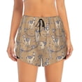 thumbnail image 1 of Disketp Cactus Alpaca Print Women's Shorts Workout Shorts for Athletic Gym Running Shorts with Phone Pockets Large, 1 of 8