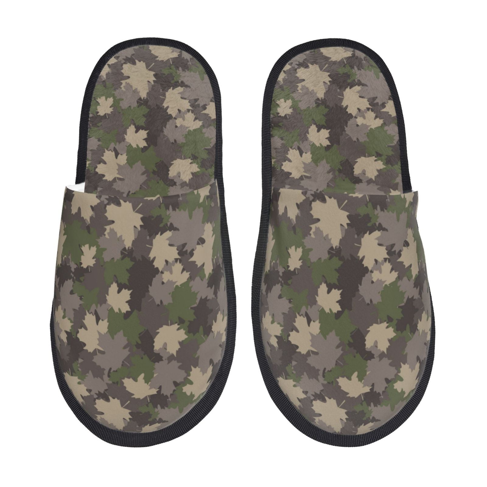 HOMEHOT Boys Slippers Memory Foam Camouflage House Slippers Slip