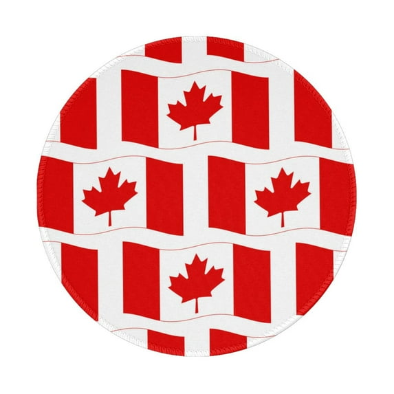 Disketp Canada Small Mouse Pad 7.9x7.9 Inches,Washable Round Mousepad For Office Laptop Computer,Non-Slip Rubber Base Mouse Pads For Wireless Mouse
