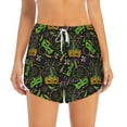 thumbnail image 1 of Disketp Carnival Mardi Gras3 Print Women's Shorts Workout Shorts for Athletic Gym Running Shorts with Phone Pockets X-Large, 1 of 8