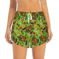 thumbnail image 1 of Disketp Carrot Eggplant Print Women's Shorts Workout Shorts for Athletic Gym Running Shorts with Phone Pockets Small, 1 of 8