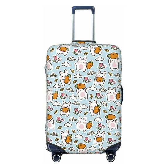 Disketp Carrot Rabbit Elastic Travel Luggage Cover Travel Suitcase Protective Cover For Trunk Case Apply To 18''-32'' Suitcase Cover-Small