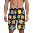 thumbnail image 1 of Disketp Cartoon Bird Owl for Men's Soft Sleep Pajama Shorts Lightweight Lounge Pant Sleep Pj with Elastic Waistband and Pockets-XX-Large, 1 of 6