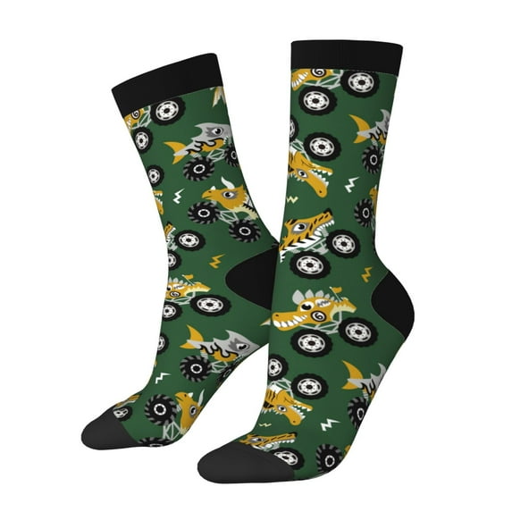 Disketp Cartoon Car Unisex Crew Socks Lightweight Breathable Ventilation Ankle Socks, Mid-calf socks for Daily