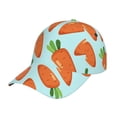 thumbnail image 1 of Disketp Cartoon Carrot Print Baseball Caps For Outdoor Sports Fashion Casual Outdoor Caps Men Women, 1 of 8