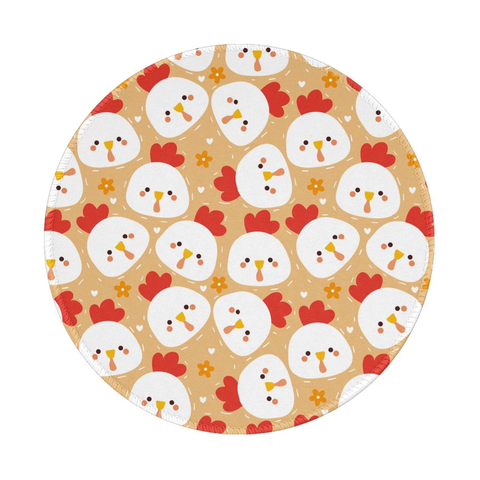 Penguin Lover's Mouse Pad – 7.9"x7.9" Round Design, Non-Slip Rubber Base, Cute Office Gift