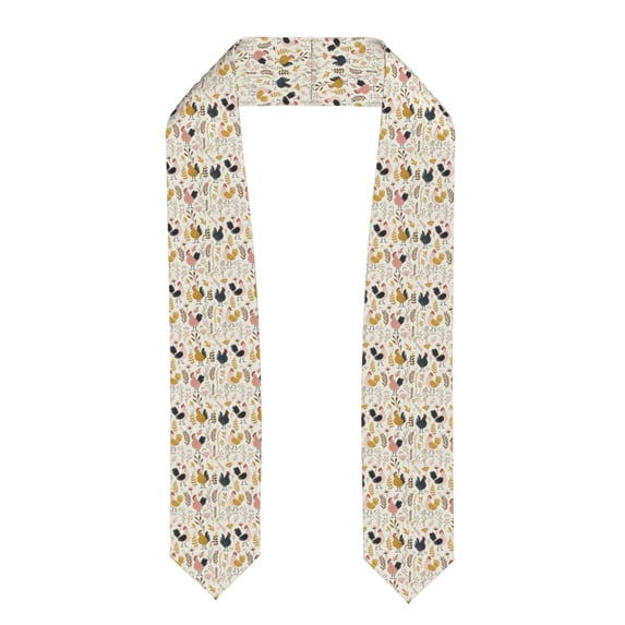 Disketp Cartoon Chickens Graduation Stole Class of 2024 Customized Congratulations Sash ,Unisex, 72"