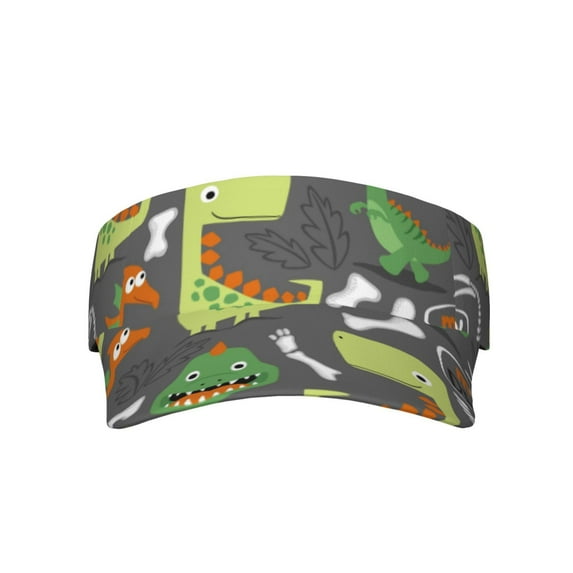 Disketp Cartoon Dinosaurs Sun Visors for Women Men Unisex Tennis Golf Visor Hat Adjustable Summer Hats Sport Outdoor Visor Hat UV Protection Cap