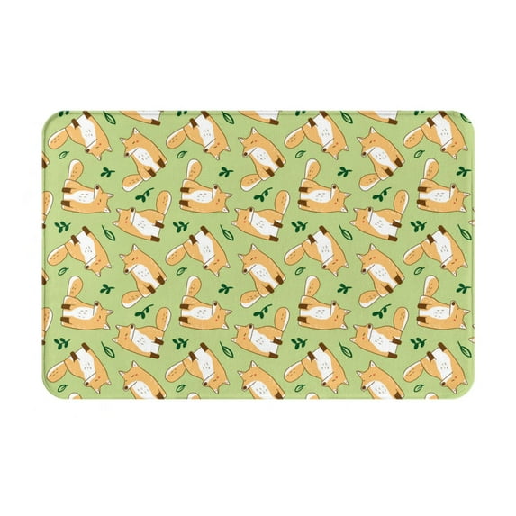 Disketp Cartoon Fox 2 Mat for Front Door Outside - Doormat Outdoor Entrance - Welcome Mats Outdoor,Outside Entry and Outdoor Entrance 16''x24''