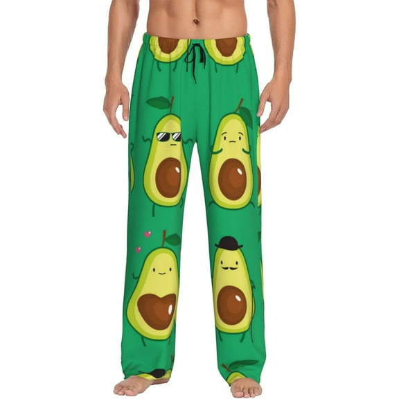 Disketp Cartoon Fruit Men'S Pajama Pants - Ultra Soft Fleece Sleep And Lounge Pants (Size: S-Xxl)