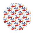 thumbnail image 1 of Disketp Cartoon Helicopter Funny Coasters,6 Pcs Leather Coasters with Holder, Perfect Housewarming Hostess Gifts,Protect Furniture from Water Marks Scratch and Damage, 1 of 5