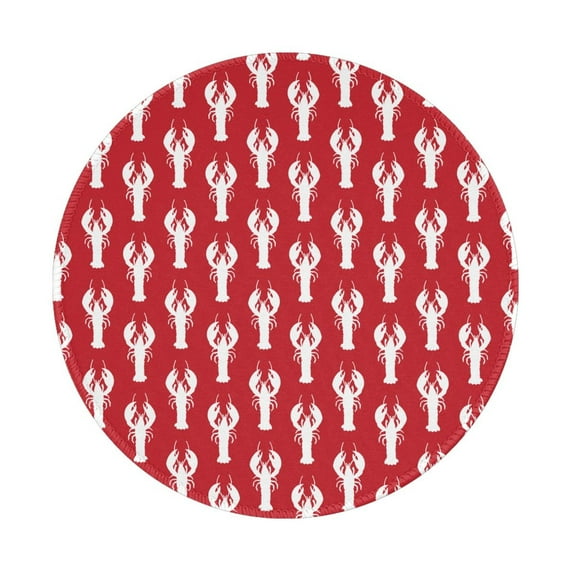 Disketp Cartoon Lobster Small Mouse Pad 7.9x7.9 Inches,Washable Round Mousepad for Office Laptop Computer,Non-Slip Rubber Base Mouse Pads for Wireless Mouse
