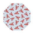 thumbnail image 1 of Disketp Cartoon Lobsters 1 Funny Coasters,6 Pcs Leather Coasters with Holder, Perfect Housewarming Hostess Gifts,Protect Furniture from Water Marks Scratch and Damage,Octagon, 1 of 7