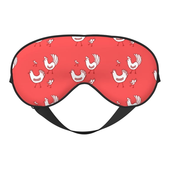 Disketp Cartoon Rooster Print Sleep Mask-Eye Mask for Sleeping,Comfortable & Super Soft Eye Mask with Adjustable Strap,Travel Eye Mask