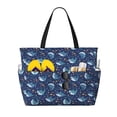 thumbnail image 1 of Disketp Cartoon Sharks2 Large Capacity Beach Bag, Waterproof Sandproof Beach Swim Pool Bag Tote Bag for Women, 1 of 7
