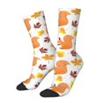 thumbnail image 1 of Disketp Cartoon Squirrel Unisex Crew Socks Lightweight Breathable Ventilation Ankle Socks, Mid-calf socks for Daily, 1 of 6