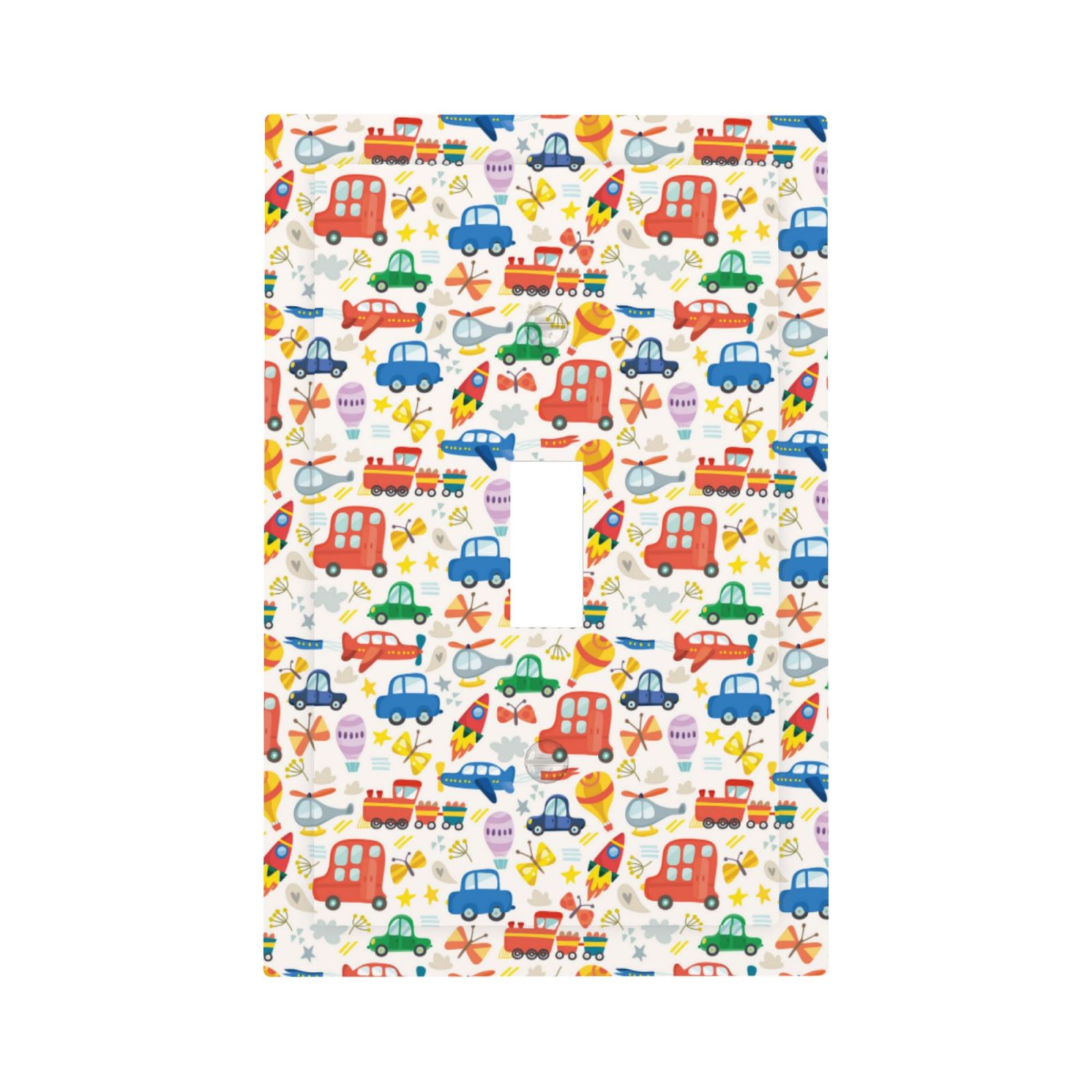 Disketp Cartoon Transportation Decorative Light Switch or Outlet Wall