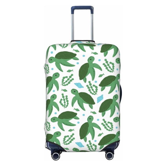 Disketp Cartoon Turtle Elastic Travel Luggage Cover Travel Suitcase Protective Cover For Trunk Case Apply To 18''-32'' Suitcase Cover-Large