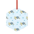 thumbnail image 1 of Disketp Cartoon Turtle The Christmas Ornaments, Christmas Tree Acrylic Hanging Decorations Pendant Christmas Decor Indoors Home Party-Hexagon, 1 of 7