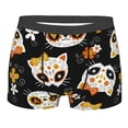 thumbnail image 1 of Disketp Cat Skulls And Flowers Men'S Boxer Briefs,Soft And Breathable Cotton Underwear With Comfortflex Waistband, 1 of 9