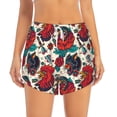 thumbnail image 1 of Disketp Chicken Print Women's Shorts Workout Shorts for Athletic Gym Running Shorts with Phone Pockets Large, 1 of 8