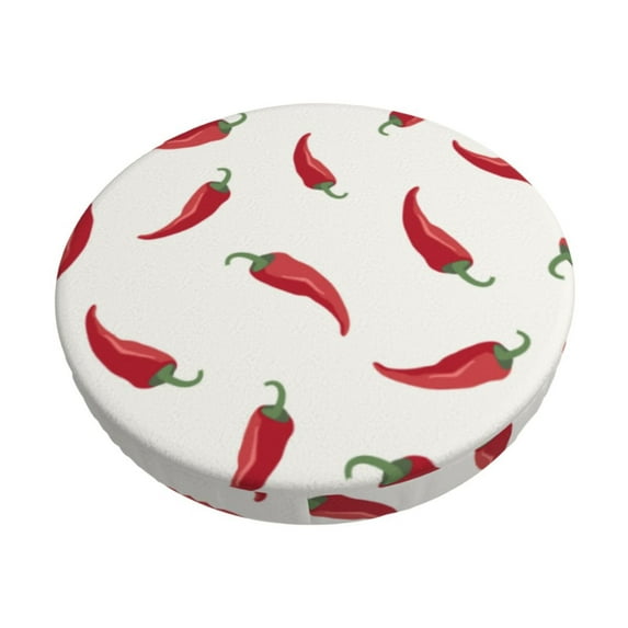 Disketp Chili Stool Covers Round, Super Soft Round Bar Stool Cushion Covers Seat Cushion - 12 Inch