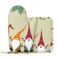 thumbnail image 1 of Disketp Christmas Card With Gnomes Oven Mitts And Potholders Bbq Gloves-Oven Mitts And Pot Holders With Recycled Infill Silicone Non-Slip Cooking Gloves For Cooking Baking Grilling, 1 of 9